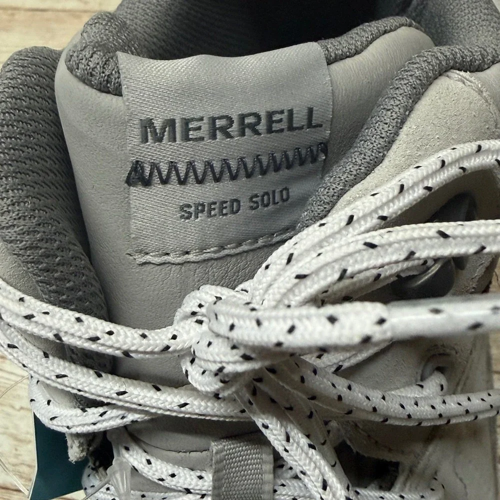 Merrell Speed Solo MXD Mid WP Mens 12 Alloy Grey Waterproof Hiking Boots J038143